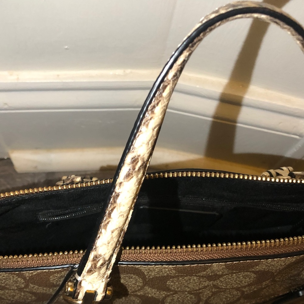 Coach Brown and Tan Signature Crossbody Bag - Picture 8 of 8